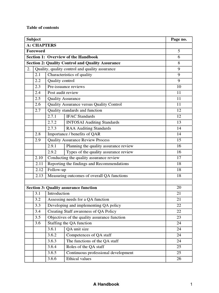 Quality Assurance Review Handbook | PDF | Quality Assurance | Audit