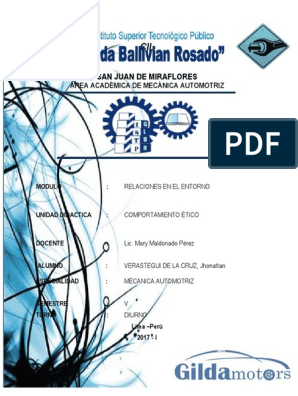 Caratula Maldonado Mecanica Automotriz | PDF | Ingeniería mecánica |  Ingeniería