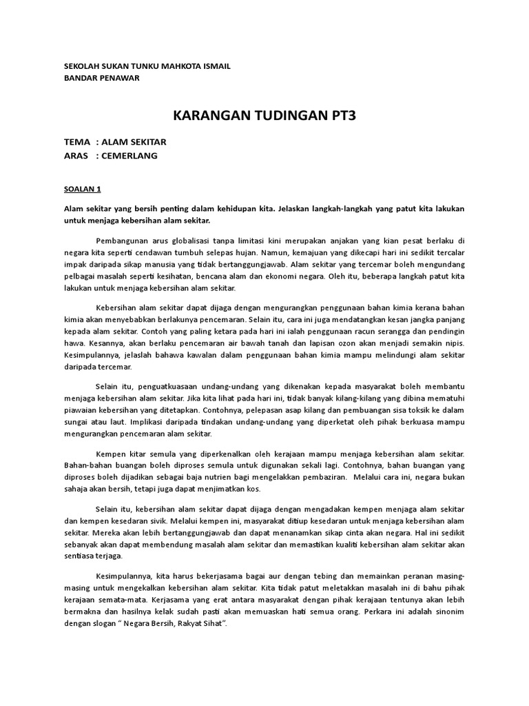 Karangan Cemerlang Pdf