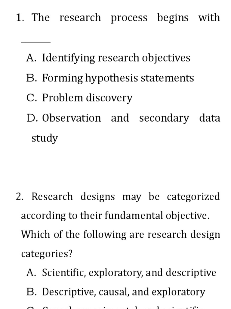 Quiz 1 | PDF | Research Design | Scientific Method