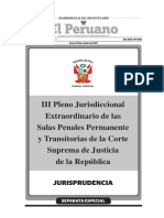 III Pleno Jurisdiccional Extraordinario de Las Salas Penales