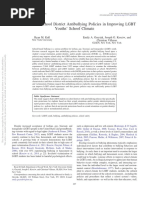 Effectiveness of School District Antibullying Policies in Improving LGBT Youths' School Climate