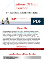 Applications of Iron Powder by IMP-India