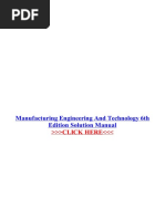 Download Manufacturing Engineering and Technology 6th Edition Solution Manual by Bimo Jati Putro Istito SN364929222 doc pdf