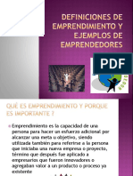 Definiciones de Emprendimiento y Ejemplos de Emprendedores