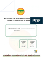 NHC Development Rights Application Form
