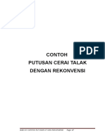 Contoh Putusan CT Dan Rekonvensi