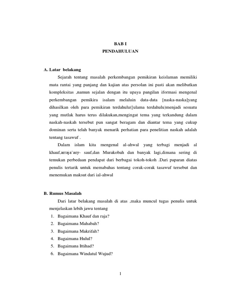 Makalah Ajaran Sufi Fan Tokohnya Pdf