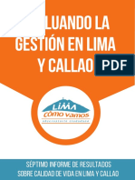 Lima Como Vamos. 2017. Séptimo Informe de Gestión en Lima y Callao 2016