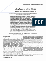 Laser Safety Features of Eye Shields: Background Objective