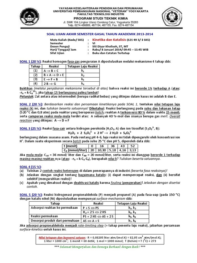 Soal Ujian Readsi Helmi Kediris