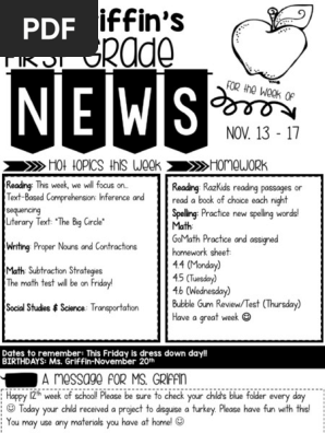 11 13-classroomnewsletter