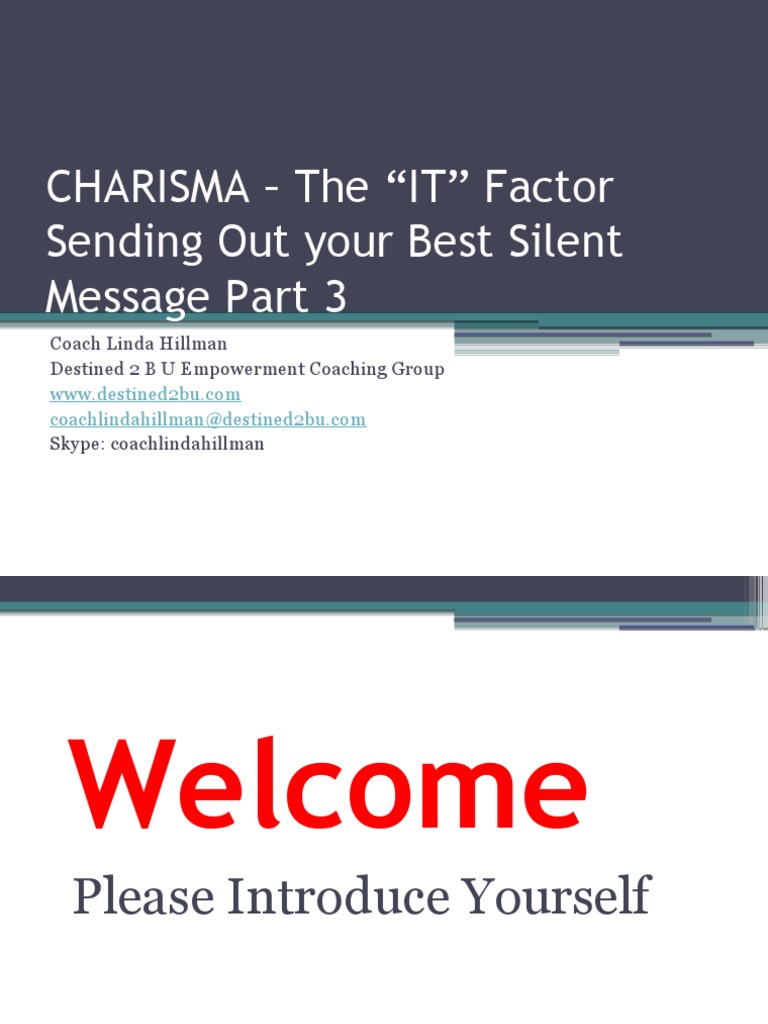 Mastering Your Silent Image for Charisma | PDF