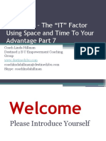 CHARISMA - The "IT" Factor Using Space and Time To Your Advantage Part 7