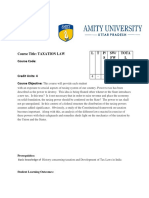 Taxation Law Syllabus