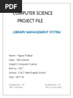 Library Management System Project