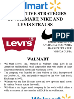 Competitive Strategies of Walmart, Nike and Levis Strauss: Anuradha Kushwaha Harshpreet Kaur Vrinda Gupta