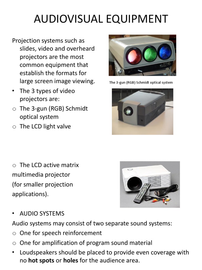 Comprehensive Guide to Audiovisual Equipment | PDF | Hvac | Loudspeaker