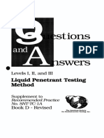 Liquid Penetrant Testing Questions
