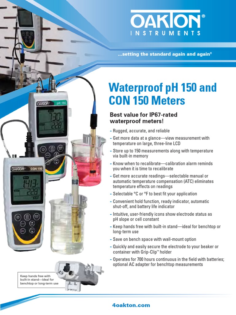 Oakton 150 PHCON PDF Ph Calibration