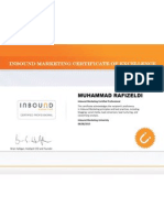 Inbound Marketing Certificate of Excellence-Muhammad-Rafizeldi