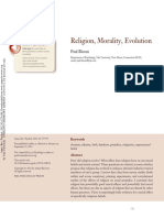Paul Bloom - Religion, Morality, Evolution (Annual Review of Psychology, 2012) PDF