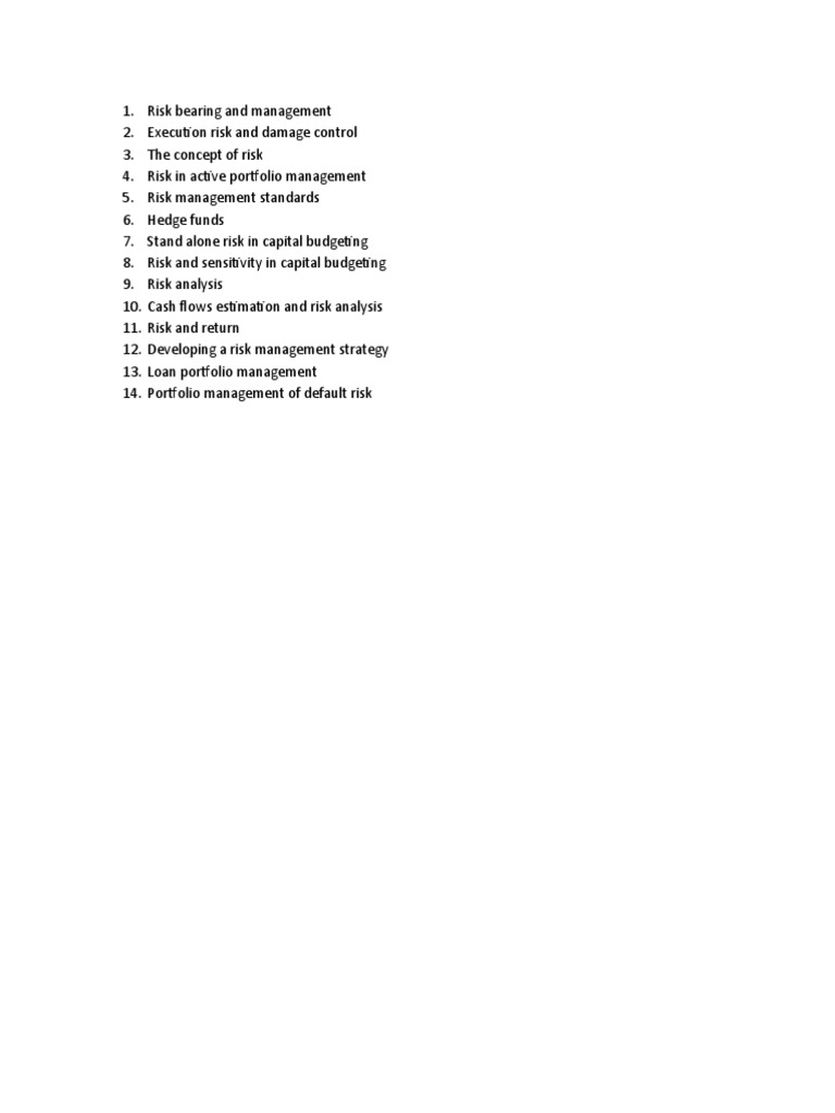 Comprehensive Guide to Risk Management | PDF