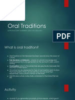 oral traditions