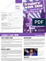 Freshers' Week Registration Form 2010