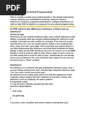 What Is Object Oriented Programming Class Computer Programming