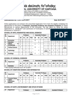 Central University of Haryana Faculty Recruitment