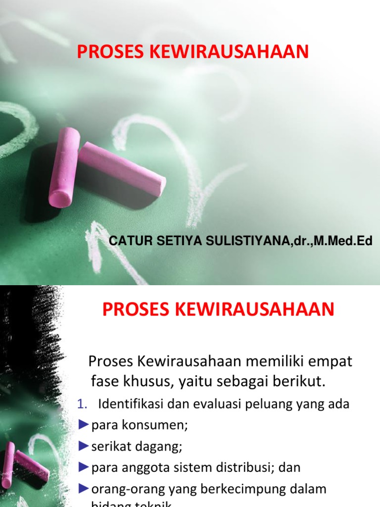 PROSES KEWIRAUSAHAAN   PROSES KEWIRAUSAHAAN