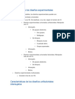 Clasificación de Los Diseños Experimentales