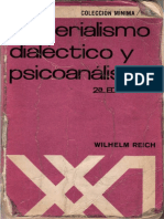 Wilhelm Reich - 1934 - Materialismo Dialéctico y Psicoanálisis