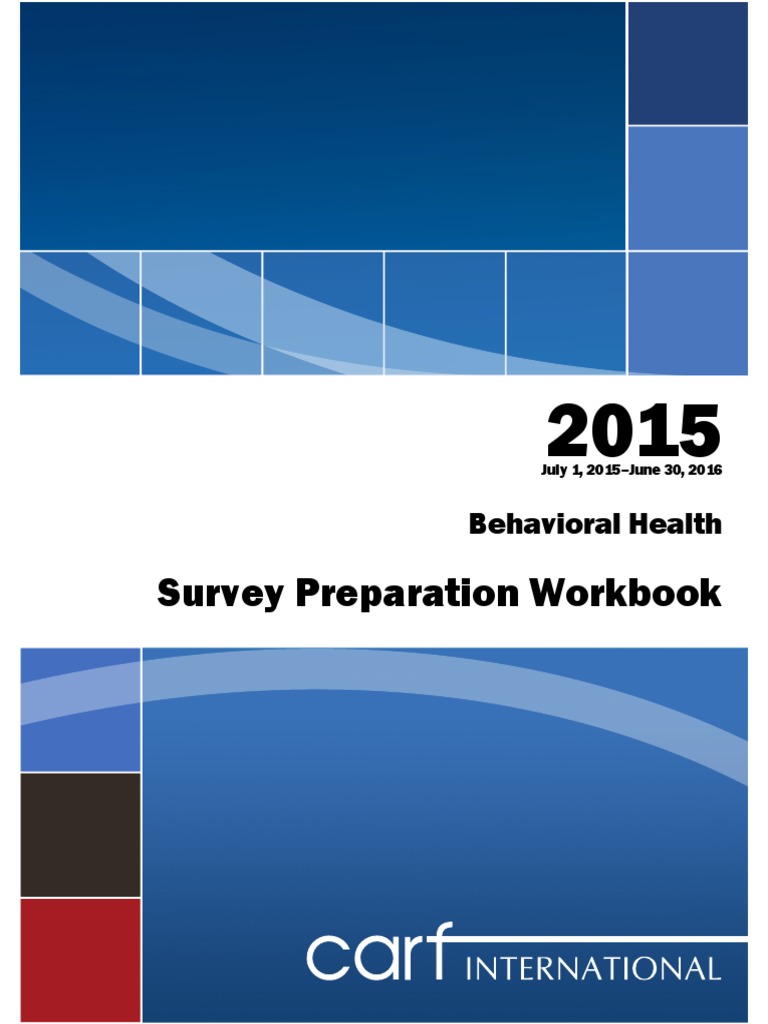 2015 BH Survey Preparation Manual CARF Strategic Planning Governance