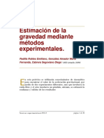 Estimacion de La Gravedad Mediante Metodos Experimentales