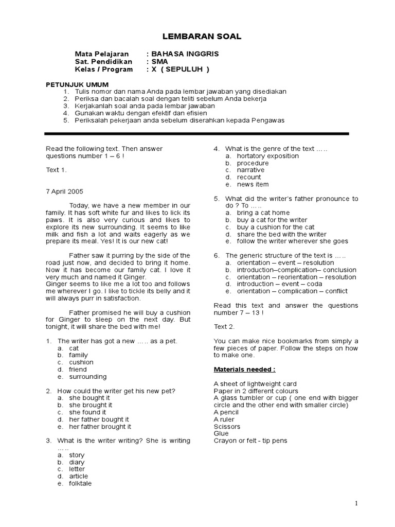 soal ulangan kelas X SMA doc Trees Plants soal ulangan kelas X SMA doc Trees Plants