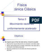 Movimiento Rectilineo Uniformemente Acelerado