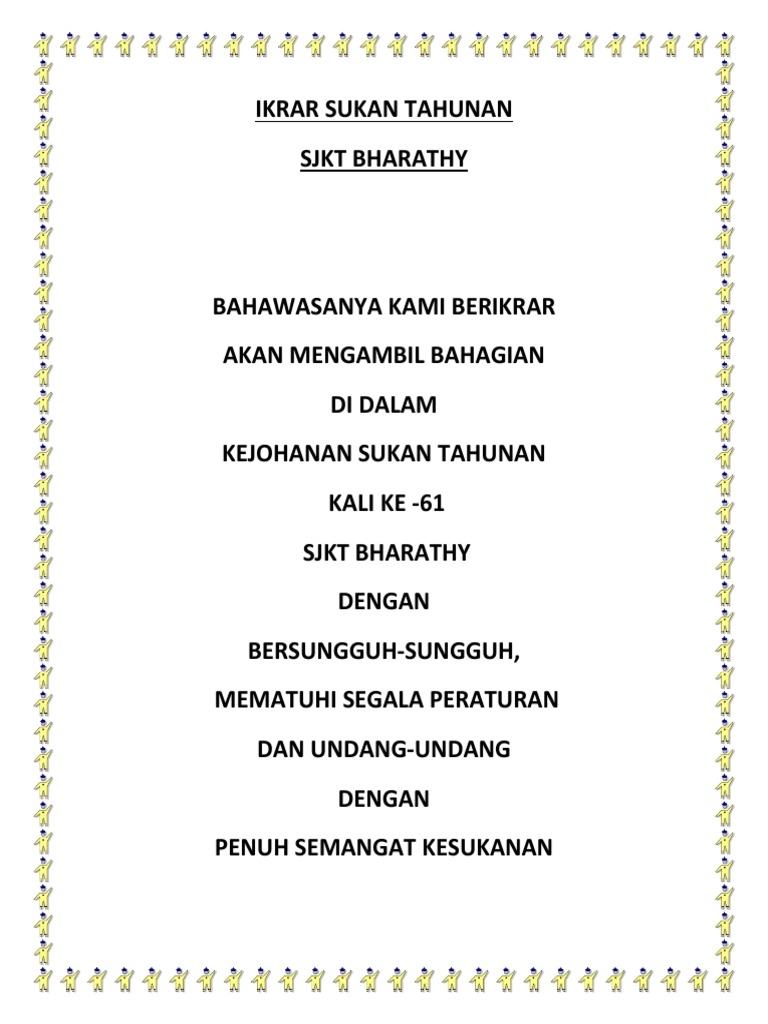 Ikrar Sukan Tahunan Pdf