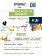 Formulación de Hipótesis