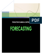 Forecasting Forecasting Forecasting Forecasting: Production Planning & Control Production Planning & Control
