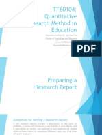 TT60104_Quantitative Research Methods_12_Preparing a Research Report