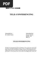 Tele-Conferencing: Teleconferencing