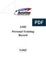 AME Personal Training Record