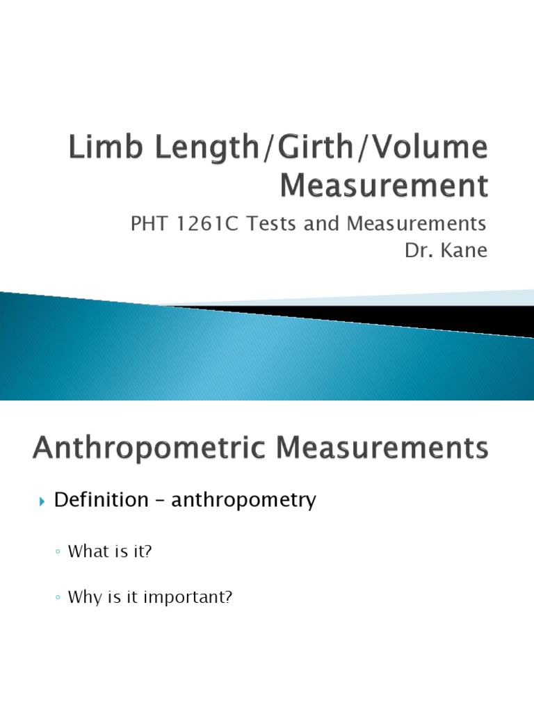 Anthropometry: Tests & Measurements Guide | PDF | Human Leg ...