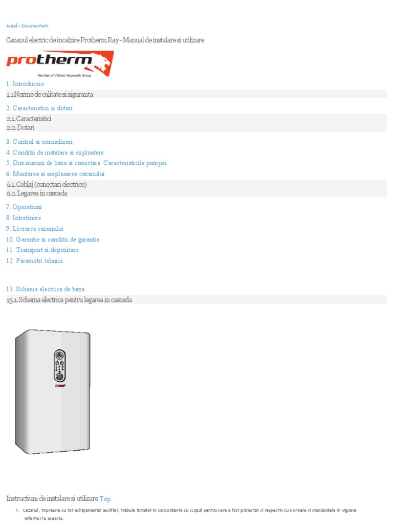 Fisa Tehnica Protherm | PDF