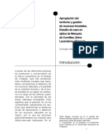 Apropicion del territorio y gestión de recursos forestales