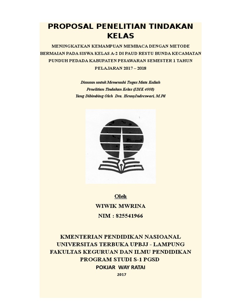 Proposal PTK Paud | PDF | Karier & Perkembangan | Kesehatan Holistik