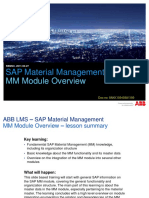 SAP MM Module Overview