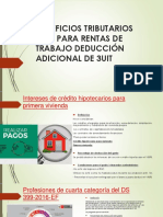 Beneficios Tributarios 2017 Para Rentas de Trabajo Deducción